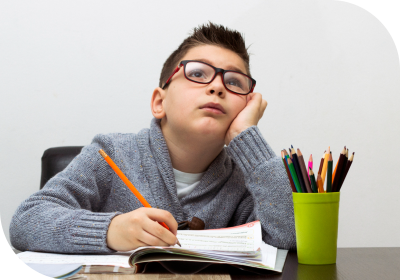 Illustration of a person practicing focus and organization techniques