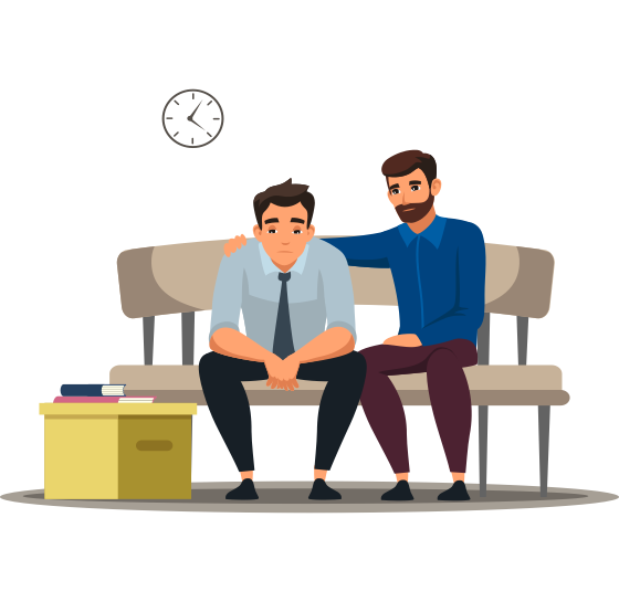 Graphic of a clinician representing experienced anxiety support