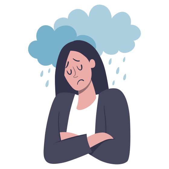 Illustration representing frequently asked questions about depression support