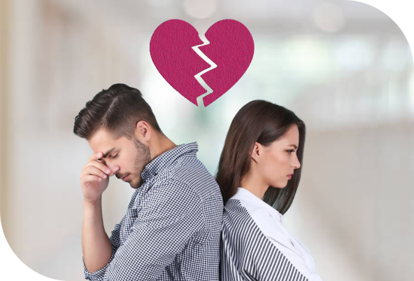 Illustration of emotional support and recovery after a relationship breakup