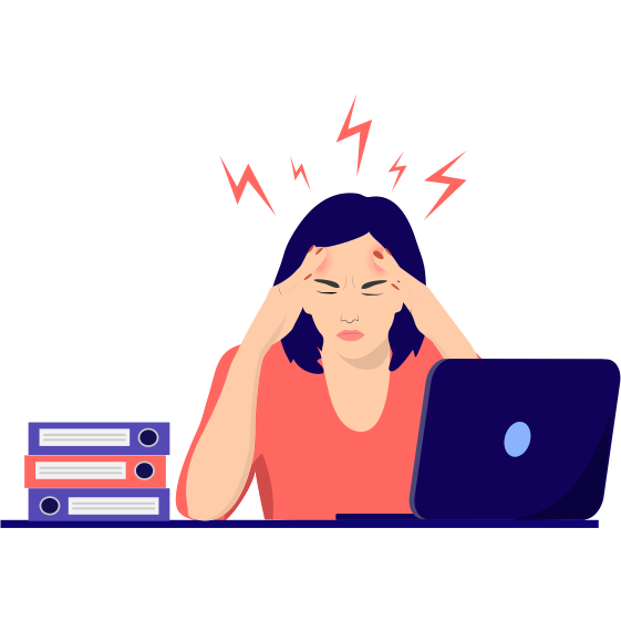 Illustration representing frequently asked questions about stress management